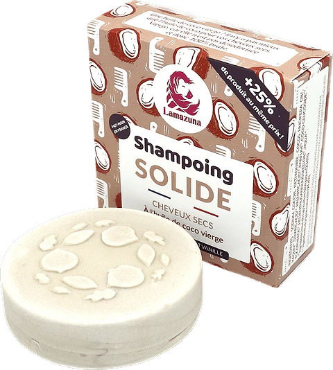 Vanille & kokosnoot vaste shampoo voor droog haar